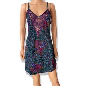 Vintage Victoria Secret Gold Label Paisley and Lace Slip Dress